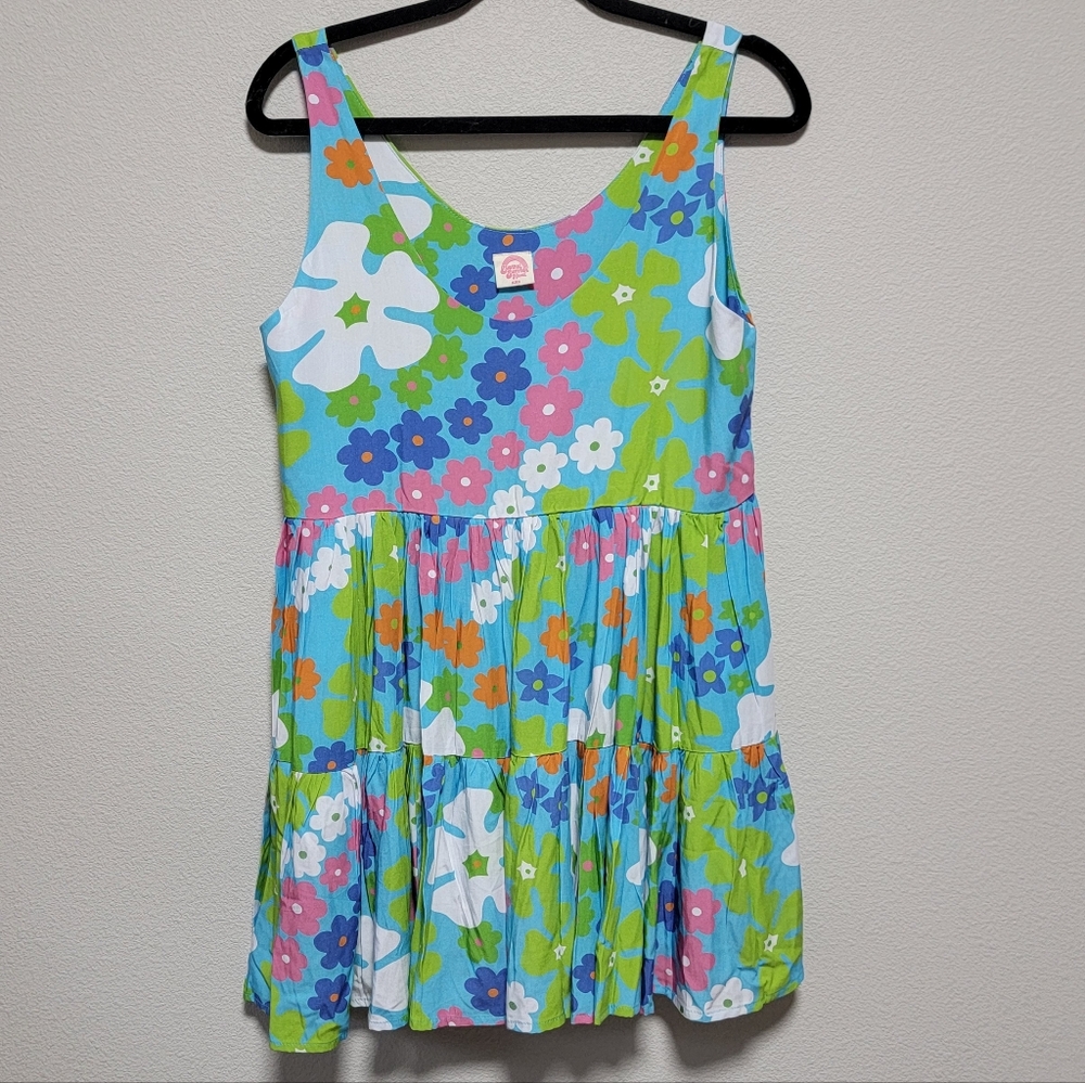 Eternal Summer Hawaii Isabella Mini Swing Dress 70s Inspired Resort Dress